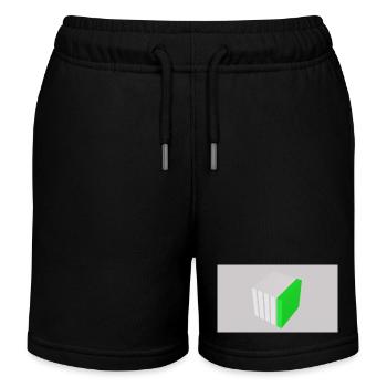 Cube de fendage vert - Short de jogging enfant bio Stanley/Stella - noir - Devant