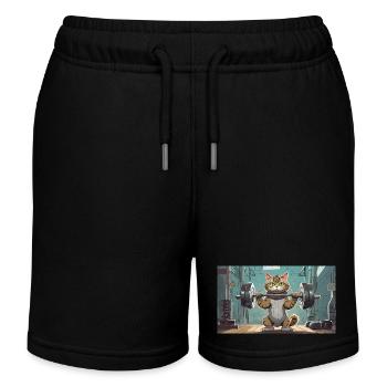 Jeu de mots ambigu sur l’expression allemande - Muskelkater - Short de jogging enfant bio Stanley/Stella - noir - Devant