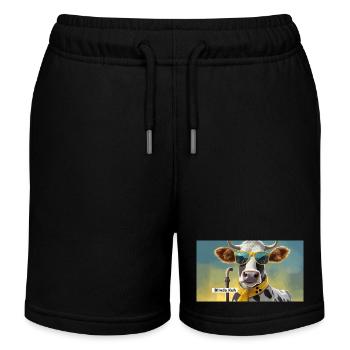 Jeu de mots : expression ambiguë – Blinde Kuh (vache aveugle) - Short de jogging enfant bio Stanley/Stella - noir - Devant