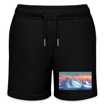 Péninsule Antarctique, Antarctique - Short de jogging enfant bio Stanley/Stella - noir - Devant