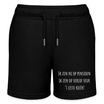 lustige Rentensprüche im Antwerpener Dialekt - Kinder Organic Joggingshorts Mini Bolter von Stanley/Stella - Schwarz - Vorne
