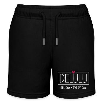 Delulu all day every day - Kinder Organic Joggingshorts Mini Bolter von Stanley/Stella - Schwarz - Vorne