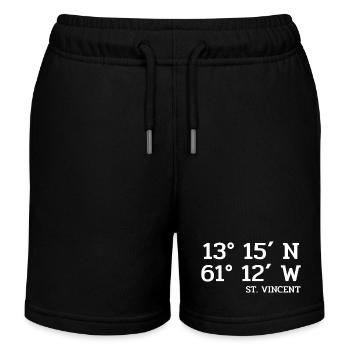 St. Vincent Coordinates - Koordinaten West Indies - Kinder Organic Joggingshorts Mini Bolter von Stanley/Stella - Schwarz - Vorne