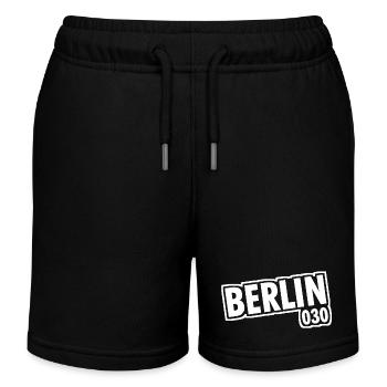 Berlin - 030 - Capitale - Allemagne - Indicatif régional - Short de jogging enfant bio Stanley/Stella - noir - Devant
