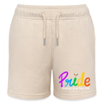 Pride - dark - Kids Organic Sweat Shorts by Stanley/Stella - soft Ecru - Front