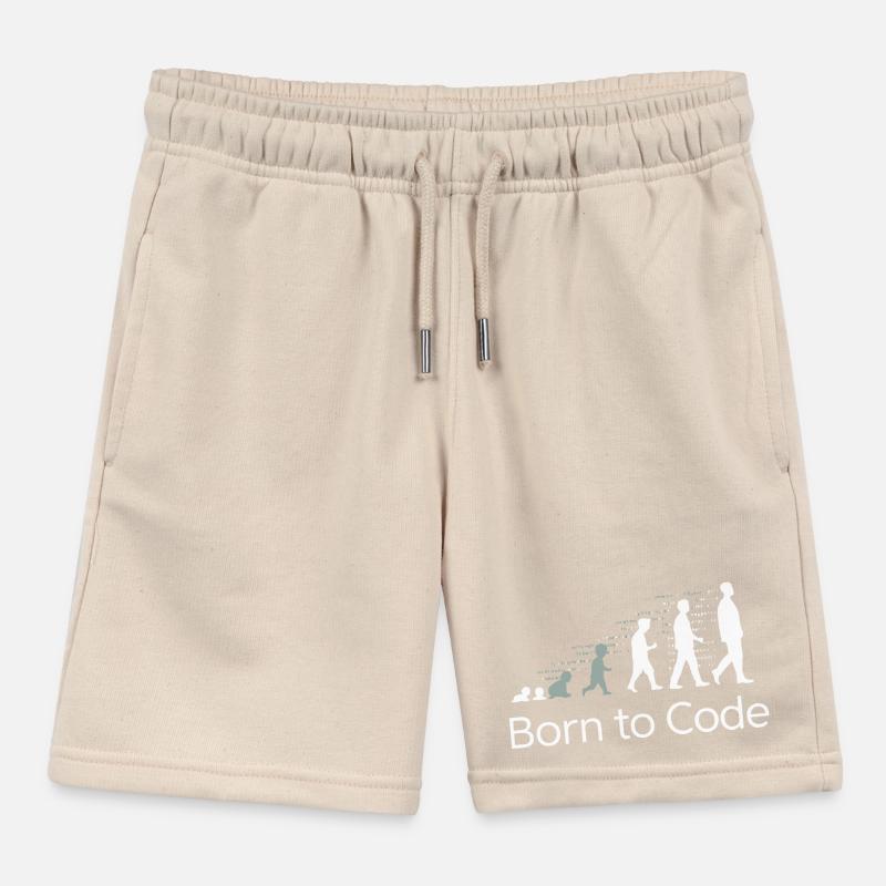 NÉ POUR CODER Short de jogging enfant bio Stanley/Stella