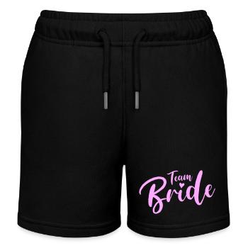 bride team - Kinder Organic Joggingshorts Mini Bolter von Stanley/Stella - Schwarz - Vorne