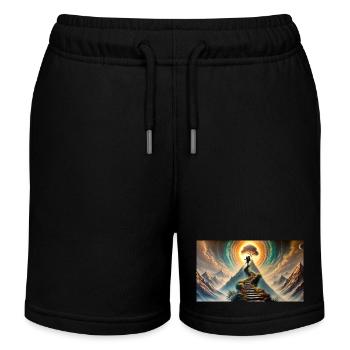 Der Weg nach oben - Kinder Organic Joggingshorts Mini Bolter von Stanley/Stella - Schwarz - Vorne