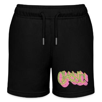 Graffiti Classic T-Shirt - Kinder Organic Joggingshorts Mini Bolter von Stanley/Stella - Schwarz - Vorne