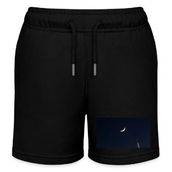 la lune et l'avion - Short de jogging enfant bio Stanley/Stella - noir - Devant