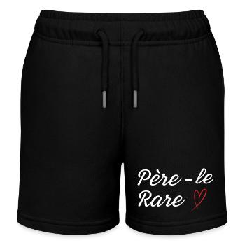 Seltene Perle Papa - Papa Geschenkidee - Kinder Organic Joggingshorts Mini Bolter von Stanley/Stella - Schwarz - Vorne