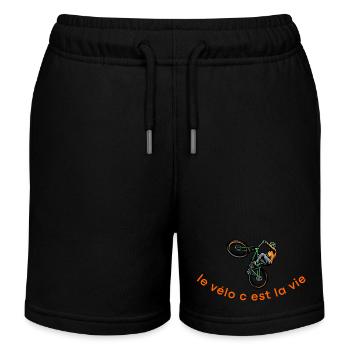 Radfahren ist Leben,Radfahren,Radfahrer,Radfahren - Kinder Organic Joggingshorts Mini Bolter von Stanley/Stella - Schwarz - Vorne