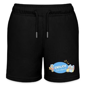 School enrollment, school, schoolchild, child, ABC shooter - Kids Organic Sweat Shorts by Stanley/Stella - black - Front