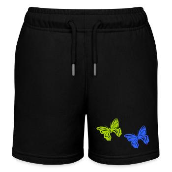 Butterfly 2 - Kids Organic Sweat Shorts by Stanley/Stella - black - Front