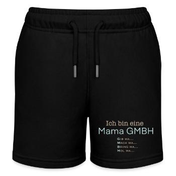 Mama GmbH – Maman en tête - Short de jogging enfant bio Stanley/Stella - noir - Devant
