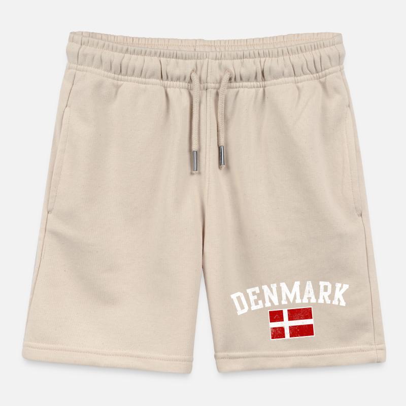 Typographie du drapeau arche du Danemark Short de jogging enfant bio Stanley/Stella