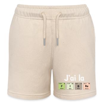 I have fiber - periodic elements - Kids Organic Sweat Shorts by Stanley/Stella - soft Ecru - Front
