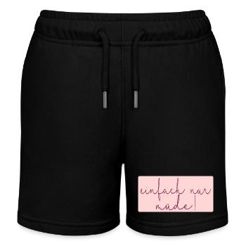 MÜDE MAMA - MUTTERTAG - Kinder Organic Joggingshorts Mini Bolter von Stanley/Stella - Schwarz - Vorne