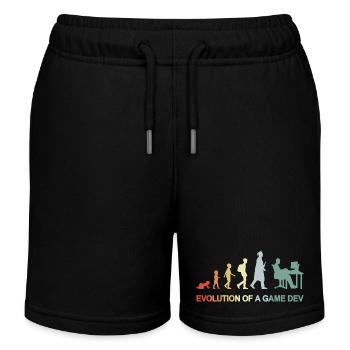 Game Dev Evolution - Kinder Organic Joggingshorts Mini Bolter von Stanley/Stella - Schwarz - Vorne