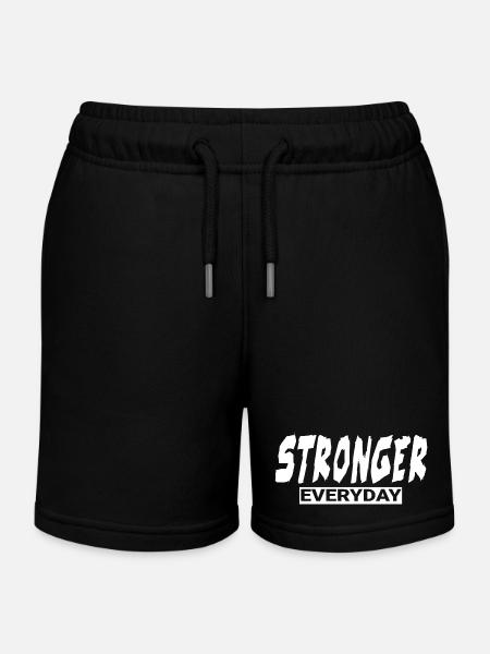 Plus fort cadeau de gymnastique drôle au quotidien - Short de jogging enfant bio Stanley/Stella - noir