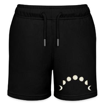 Moon phases Astronomy - Kids Organic Sweat Shorts by Stanley/Stella - black - Front