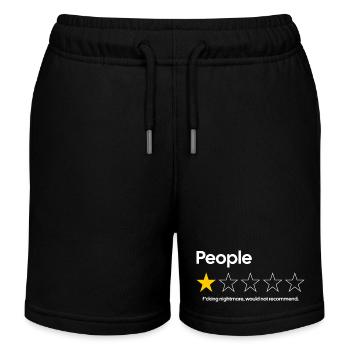 People – 1 Star Review | Nightmare - Kids Organic Sweat Shorts by Stanley/Stella - black - Front