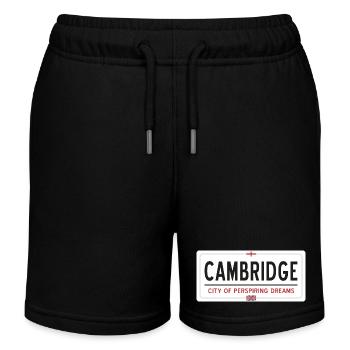 Ortsschild von Cambridge - Kinder Organic Joggingshorts Mini Bolter von Stanley/Stella - Schwarz - Vorne