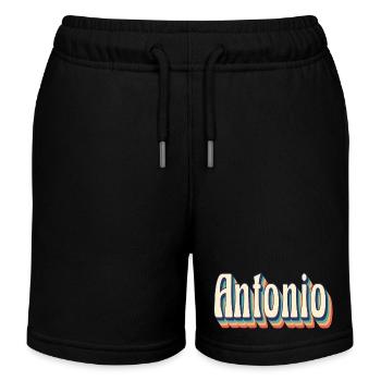 Antonio t-shirt retro vintage t-shirt gift - Kids Organic Sweat Shorts by Stanley/Stella - black - Front
