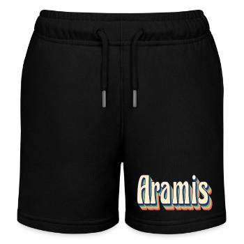 Vintage Retro Aramis T-Shirt T-Shirt Gift Idea - Kids Organic Sweat Shorts by Stanley/Stella - black - Front