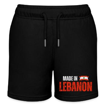Fabriqué au Liban, fierté libanaise - Short de jogging enfant bio Stanley/Stella - noir - Devant