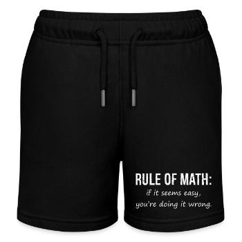 Mathe Shirt Lustig Herren Mathlete Regel der Mathematik - Kinder Organic Joggingshorts Mini Bolter von Stanley/Stella - Schwarz - Vorne
