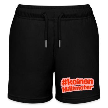 Keinen kein Millimeter nach rechts - Kinder Organic Joggingshorts Mini Bolter von Stanley/Stella - Schwarz - Vorne