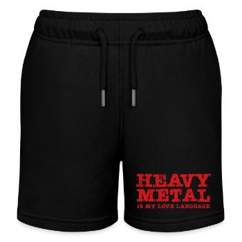 Le Heavy Metal est mon langage d’amour - Short de jogging enfant bio Stanley/Stella - noir - Devant