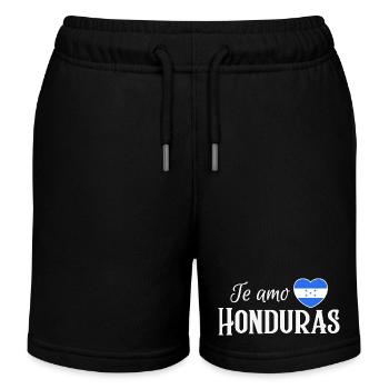 I love Honduras, made in Honduras - Kids Organic Sweat Shorts by Stanley/Stella - black - Front