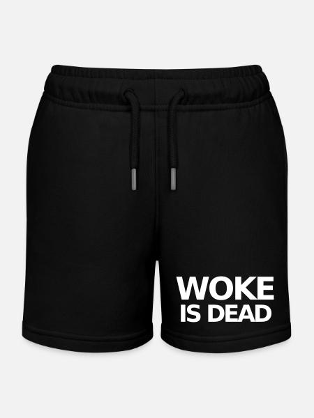 Woke is Dead Statement - Short de jogging enfant bio Stanley/Stella - noir