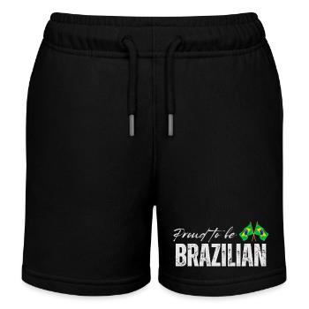 Fierté brésilienne, j'aime le Brésil - Short de jogging enfant bio Stanley/Stella - noir - Devant