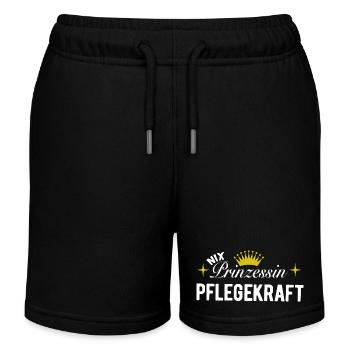 Nix Prinzessin - Pflegekraft - Geschenk - Kinder Organic Joggingshorts Mini Bolter von Stanley/Stella - Schwarz - Vorne