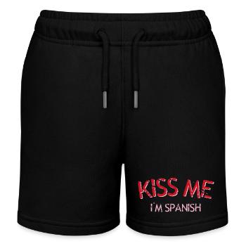 Embrasse-moi Baiser espagnol - Short de jogging enfant bio Stanley/Stella - noir - Devant