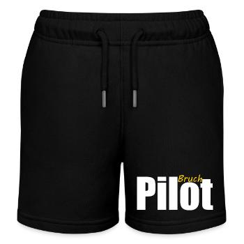 Pilot Bruchpilot Ironie Draufgänger Segelfliegen  - Kinder Organic Joggingshorts Mini Bolter von Stanley/Stella - Schwarz - Vorne