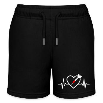 Heart Darts – Passion Precision - Kids Organic Sweat Shorts by Stanley/Stella - black - Front