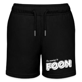 Ich ziehe nach Foon - Kinder Organic Joggingshorts Mini Bolter von Stanley/Stella - Schwarz - Vorne