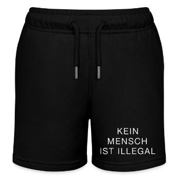 Personne n’est illégal – Statement Design - Short de jogging enfant bio Stanley/Stella - noir - Devant