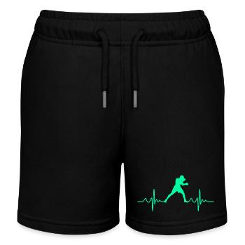 Boxen Boxen Herzschlag - Kinder Organic Joggingshorts Mini Bolter von Stanley/Stella - Schwarz - Vorne