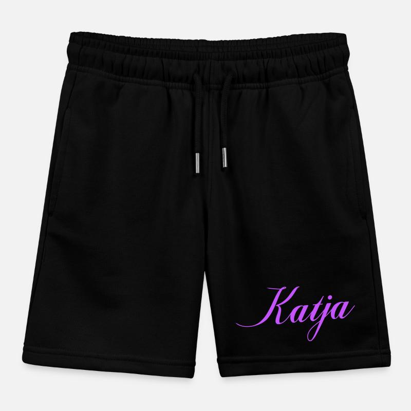 Name Katja im Lavendel Script Kinder Organic Joggingshorts Mini Bolter von Stanley/Stella