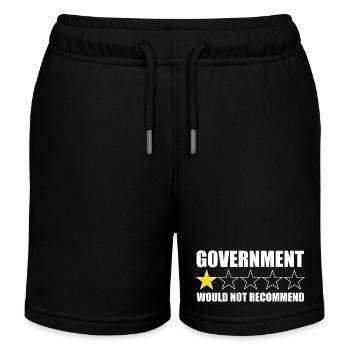 Die Regierung würde es nicht empfehlen. Anti-Regie - Kinder Organic Joggingshorts Mini Bolter von Stanley/Stella - Schwarz - Vorne