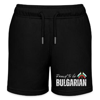 Fier de la Bulgarie, j’adore la Bulgarie - Short de jogging enfant bio Stanley/Stella - noir - Devant