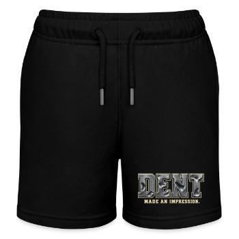 DENT – Hinterlass einen Eindruck | Metallisches Wortspiel - Kinder Organic Joggingshorts Mini Bolter von Stanley/Stella - Schwarz - Vorne