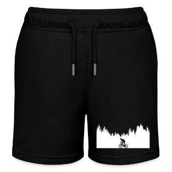 Fahrrad-_Mountainbike-_Wald - Kinder Organic Joggingshorts Mini Bolter von Stanley/Stella - Schwarz - Vorne