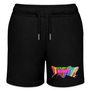 Das bleibt, das ist Kunst! bunt, NettsFetz - Kinder Organic Joggingshorts Mini Bolter von Stanley/Stella - Schwarz - Vorne