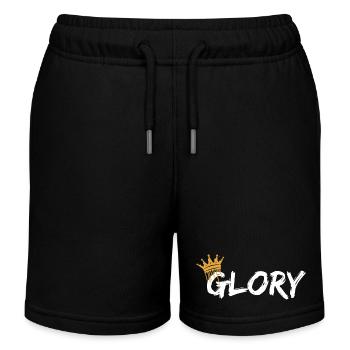 Glory Krone - Kinder Organic Joggingshorts Mini Bolter von Stanley/Stella - Schwarz - Vorne